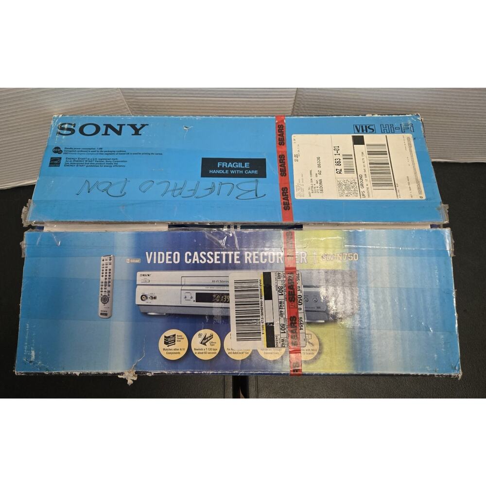 Sony SLV-N750 Hi-Fi Video Cassette Recorder Player W/ Remote Tested and Working